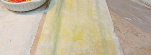 конвертики из лаваша с творогом. Шаг 3