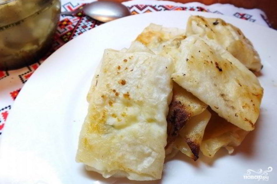 Рецепт конвертиков с творогом из лаваша