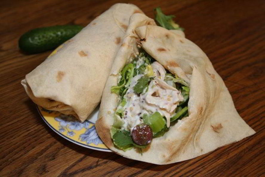 Рецепт кулечков из лаваша с курицей и зеленью