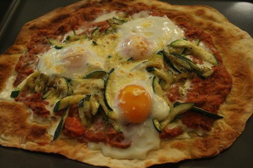 Рецепт лаваша с красной фасолью, цукини и помидорами