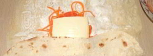 лаваш с морковью и сыром. Шаг 5