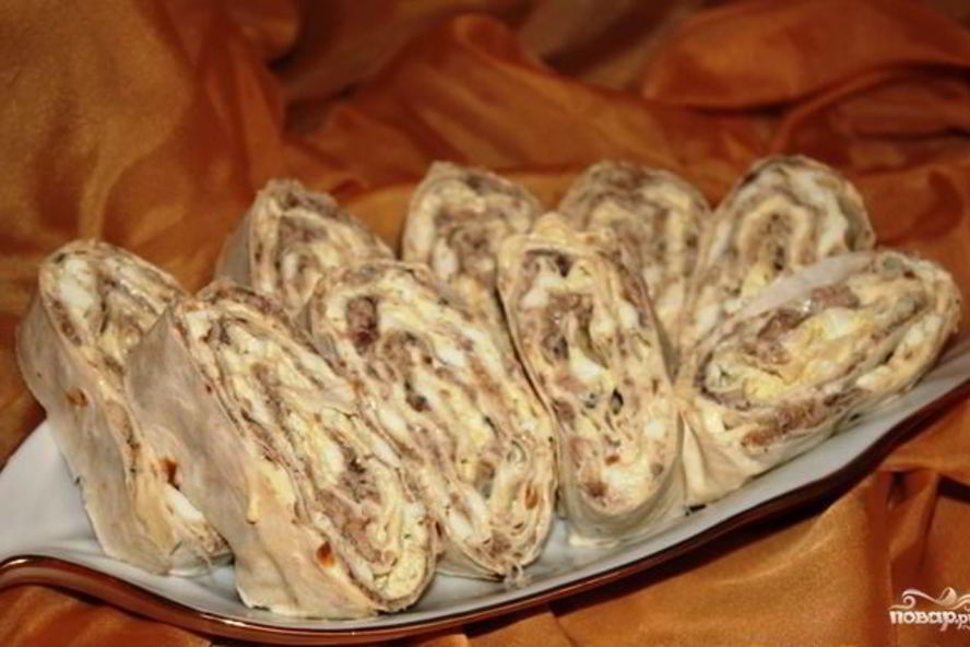 Рецепт лаваша с сайрой