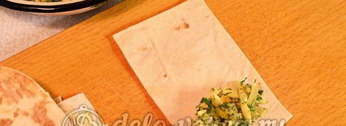 лаваш с сыром и луком. Шаг 8