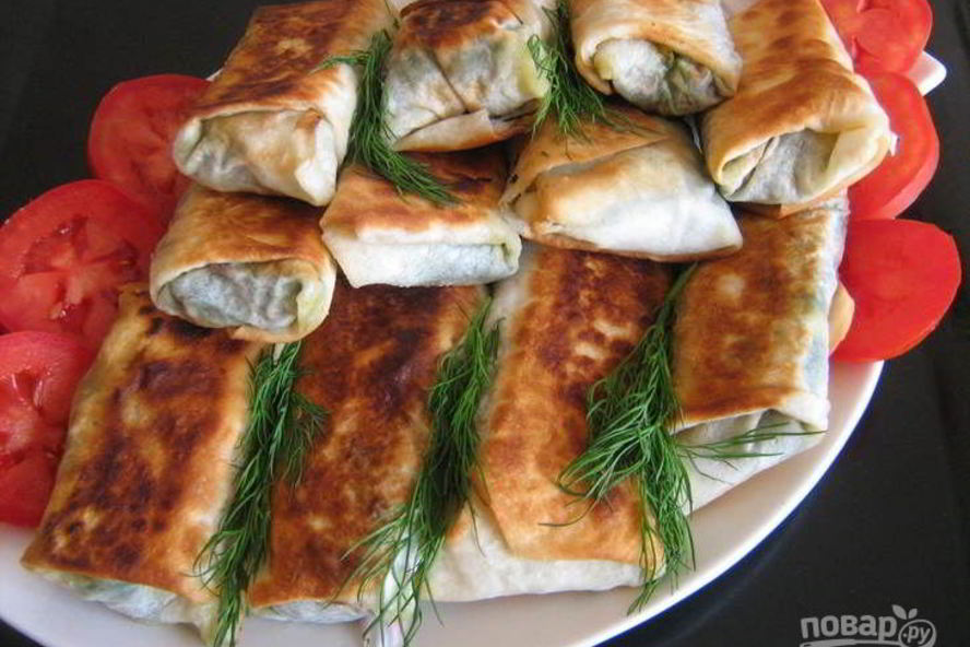 Рецепт лаваша со шпинатом