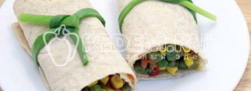 овощи в лаваше. Шаг 6