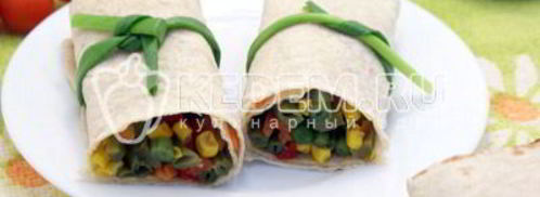 овощи в лаваше. Шаг 7