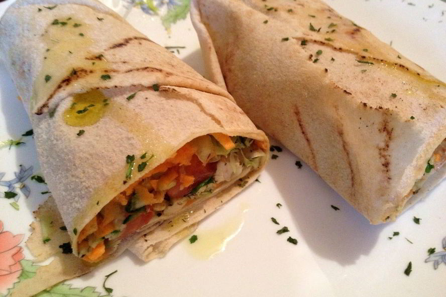 Рецепт ролла с курицей в лаваше