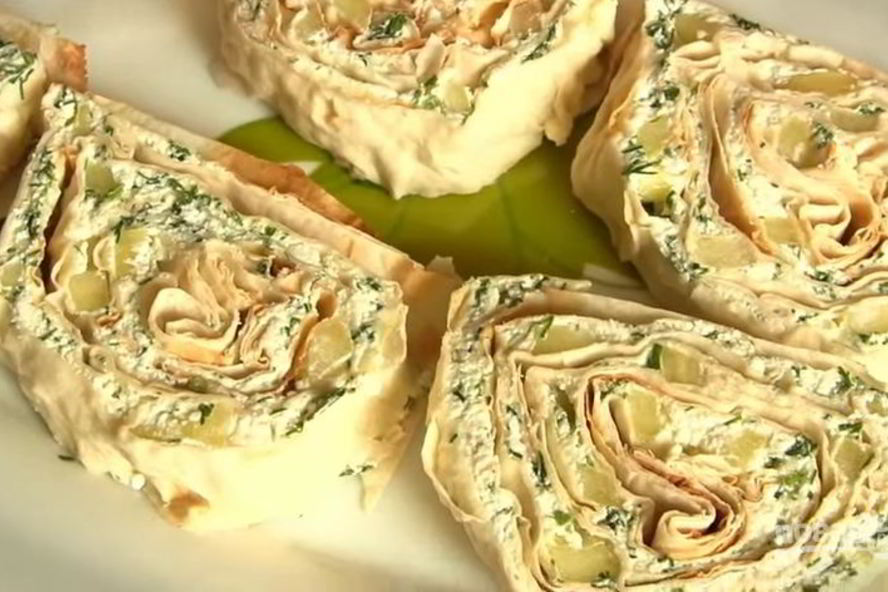 Рецепт рулетиков из лаваша