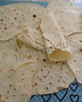 Тонкий домашний лаваш без дрожжей