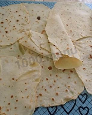 Тонкий домашний лаваш без дрожжей