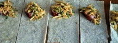 треугольники из лаваша с сыром. Шаг 3