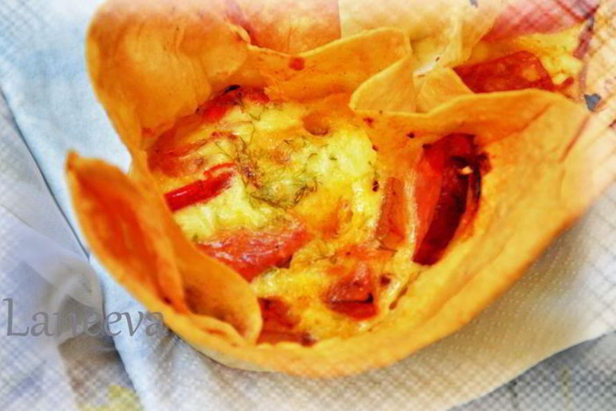 Рецепт завтрака в лаваше