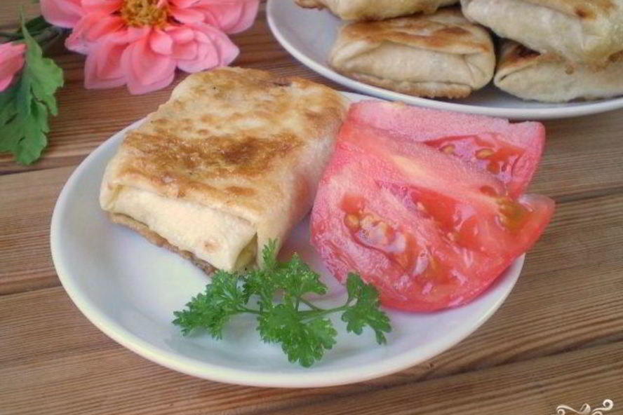 Рецепт жареного лаваша с начинкой
