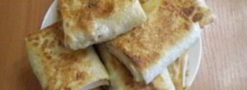 жареный лаваш с начинкой. Шаг 9