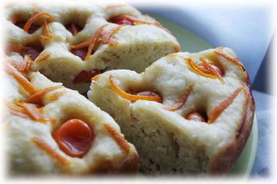 Рецепт фокаччи с помидорами черри и цедрой апельсина в мультиварке