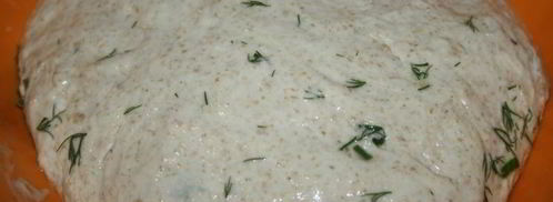 хлебные лепешки в духовке с луком и укропом. Шаг 5