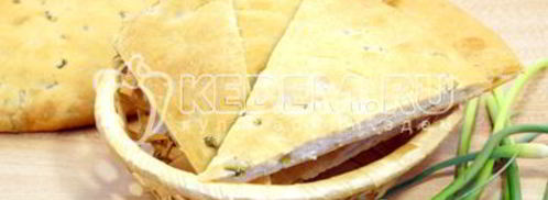 лепешка с чесночными стрелками сандра. Шаг 12