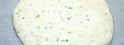 лепешка с чесночными стрелками сандра. Шаг 9