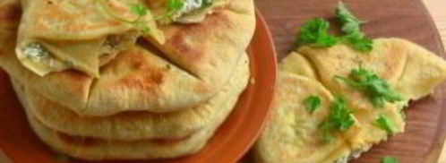 лепешки к шашлыку с зеленью и творогом. Шаг 7