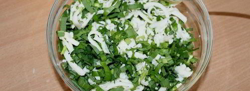 лепешки с черемшой и адыгейским сыром. Шаг 3