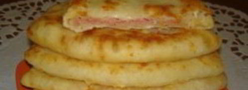 лепешки с ветчиной и сыром. Шаг 3