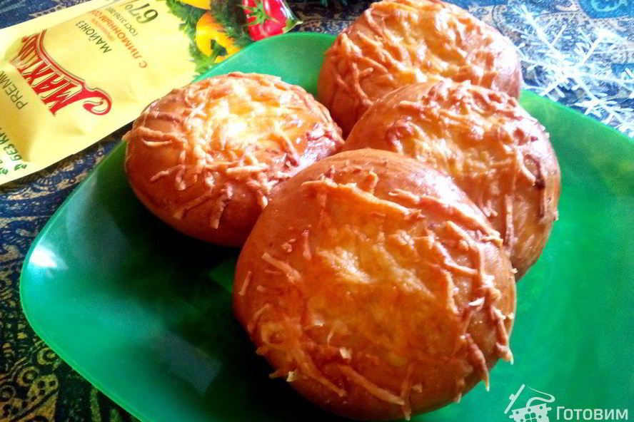 Рецепт сырно-майонезных лепешки