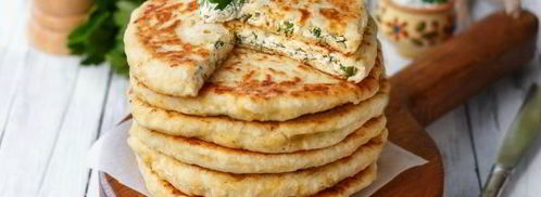 сырные лепешки с начинкой. Шаг 17