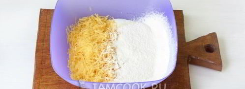 сырные лепешки с начинкой. Шаг 9