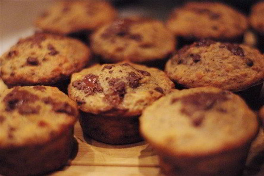 Рецепт бананова-ореховых маффины