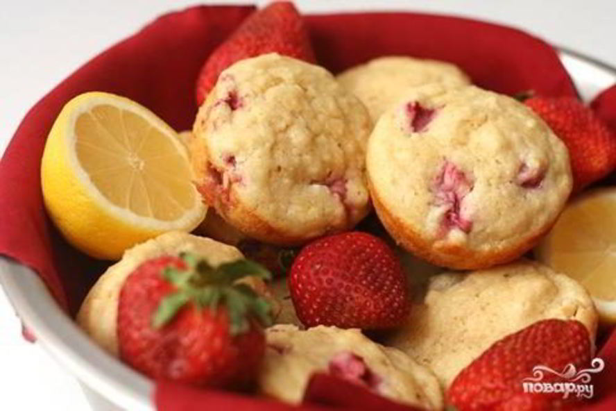 Рецепт клубнично-лимонных маффины с рикоттой