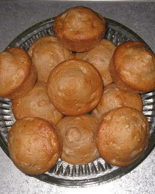 Маффины на кислом молоке с яблоками