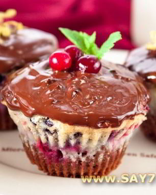 Маффины с маскарпоне и ягодами