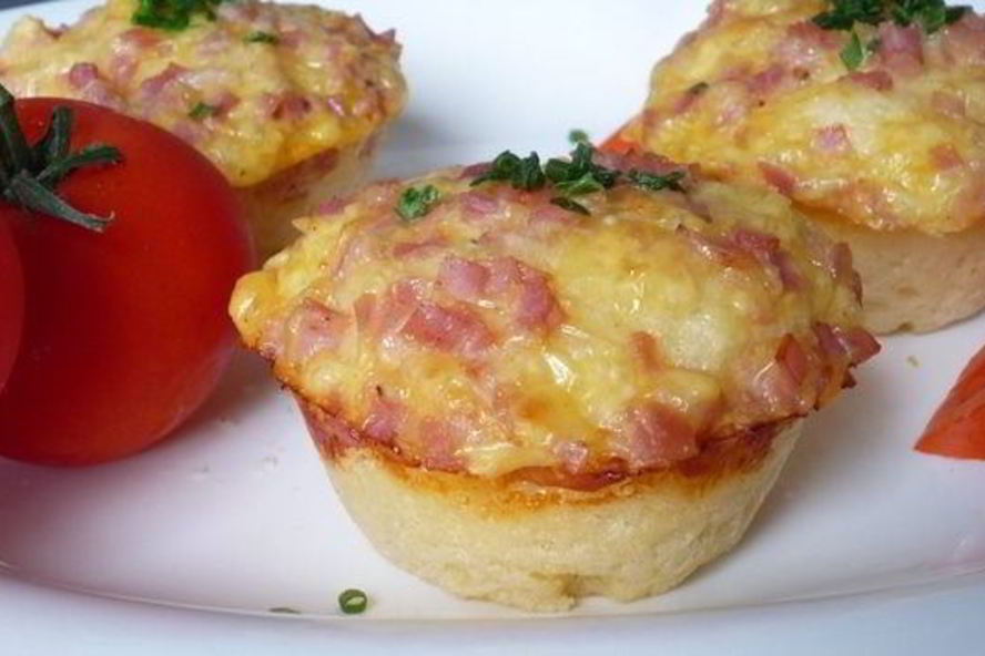 Рецепт маффинов с сыром и ветчиной из дрожжевого теста
