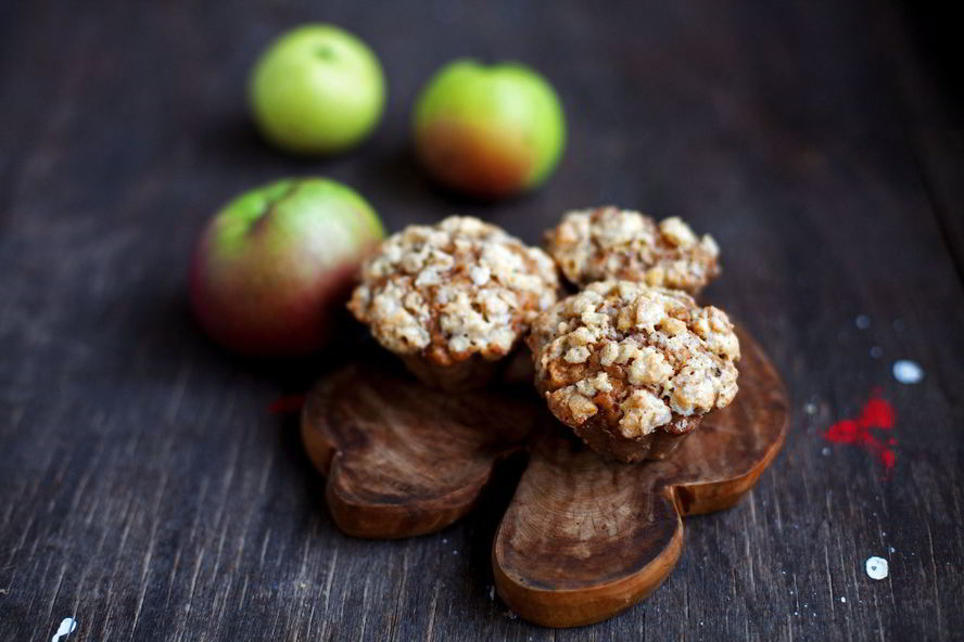 Рецепт маффины с яблоком, специями и овсянкой
