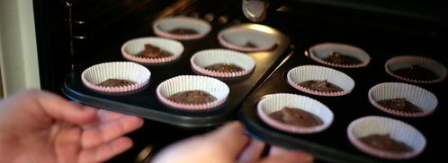 шоколадные маффины с бананом. Шаг 11