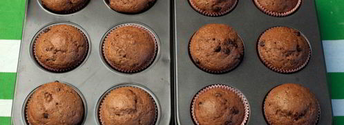 шоколадные маффины с бананом. Шаг 12