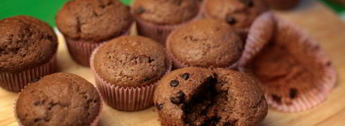 шоколадные маффины с бананом. Шаг 13