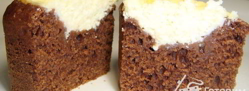 шоколадные маффины с творожной начинкой. Шаг 4