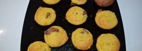 тыквенные маффины с шоколадной начинкой. Шаг 5