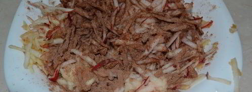 яблочные маффины с халвой и корицей. Шаг 2