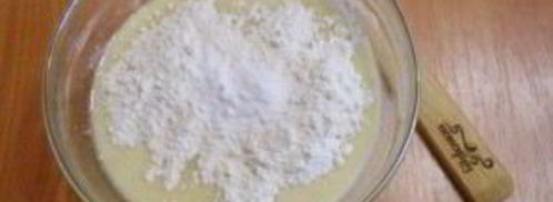 манник с яблоками на кефире. Шаг 5