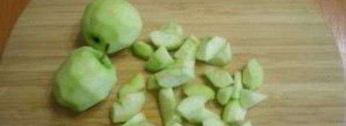 манник с яблоками на кефире. Шаг 7