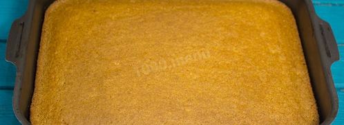 мокрый манник на кефире. Шаг 10