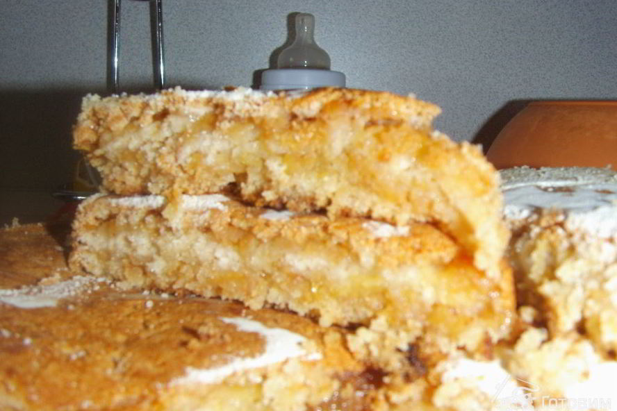 Рецепт насыпного яблочного манника