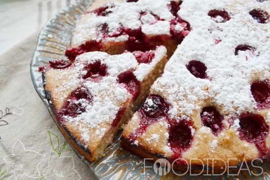 Рецепт постного манника с вишней