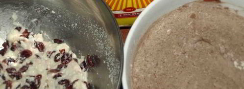 постный шоколадный манник с вяленой клюквой. Шаг 4