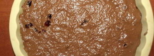 постный шоколадный манник с вяленой клюквой. Шаг 6