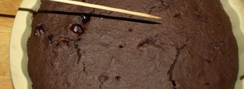 постный шоколадный манник с вяленой клюквой. Шаг 7