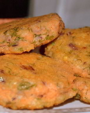 Чечевичные оладьи