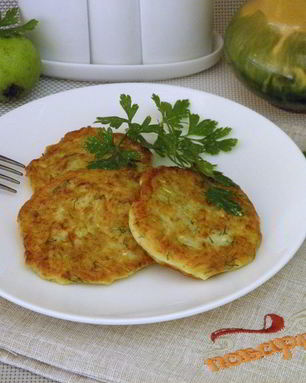 Оладьи из кабачков с творогом